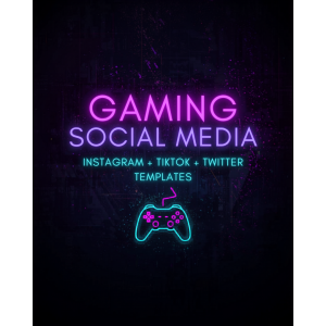 Gaming Social Media Bundle - Instagram + TikTok + Twitter Templates