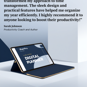 Digital Productivity Planner 2026 - Daily, Weekly & Monthly